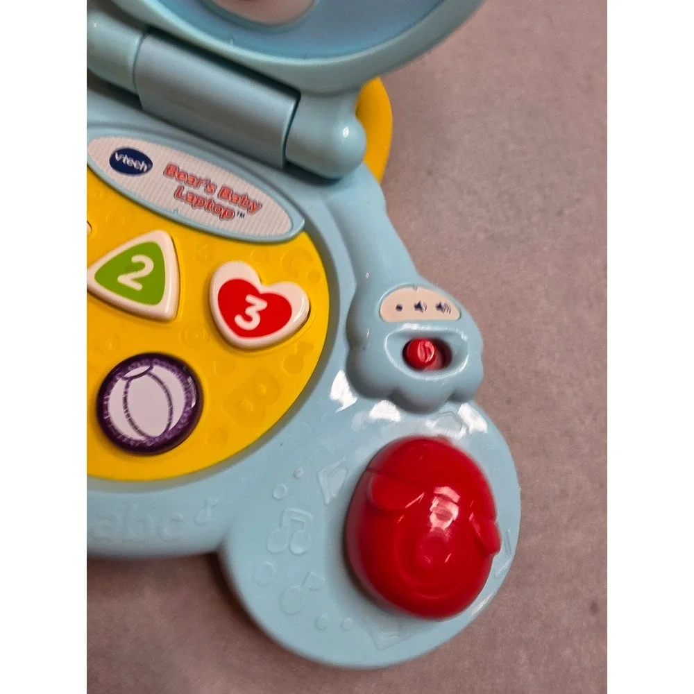 Vtech Bear's Baby Laptop Blue Learning Toy Song Musicals Baby Toddler‎ Fun!